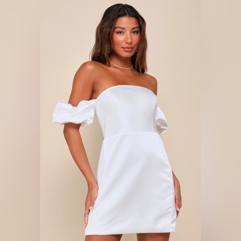 Elegant Off-Shoulder White Dress